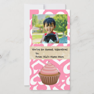 Cartes Pour Fêtes Annuelles Goût de Saint Valentin Cupcake