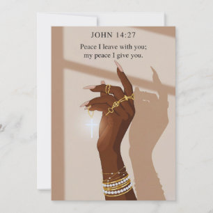 Cartes Pour Fêtes Annuelles Grace pacifique Jean 14:27 Foi