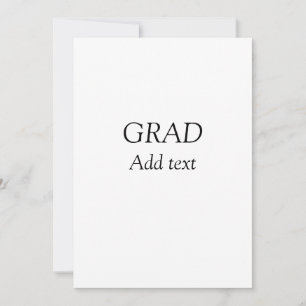 Cartes Pour Fêtes Annuelles Grad simple graduation minimale élégante typo mode
