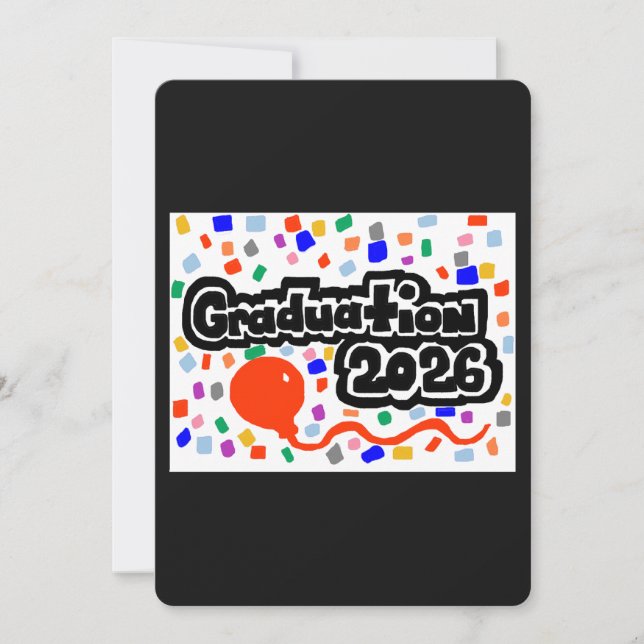Cartes Pour Fêtes Annuelles Graduation 2026  (Devant)