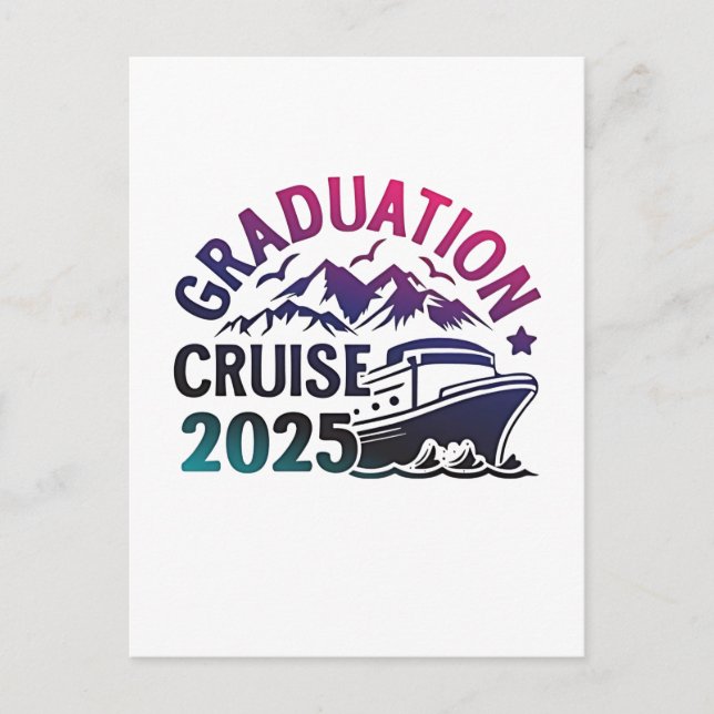Cartes Pour Fêtes Annuelles Graduation Cruise 2025 - Correspondance de voyage  (Devant)