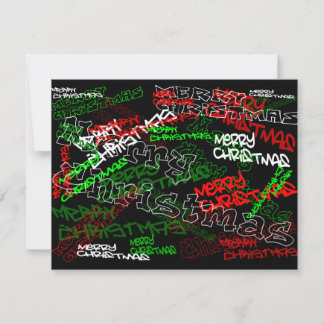 CARTES POUR FÊTES ANNUELLES GRAFFITI DE JOYEUX NOËL