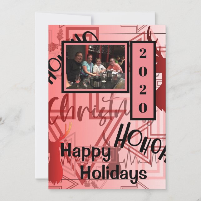 Cartes Pour Fêtes Annuelles Graffiti de Noël (Devant)