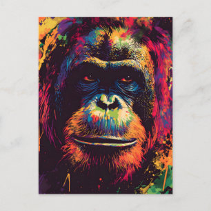 Cartes Pour Fêtes Annuelles Graffiti sauvage Gorille de la jungle urbaine