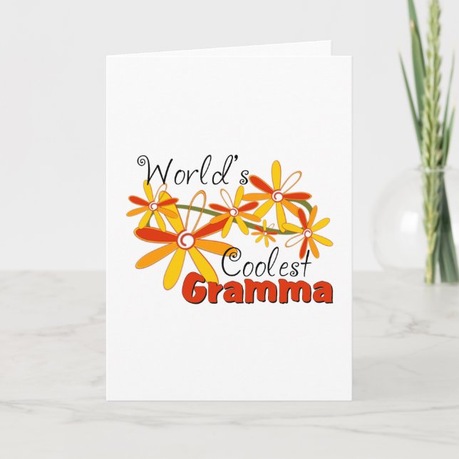Cartes Pour Fêtes Annuelles Gramma le plus frais du monde floral (Devant)
