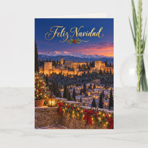 Cartes Pour Fêtes Annuelles Granada Alhambra Joyeux Noël