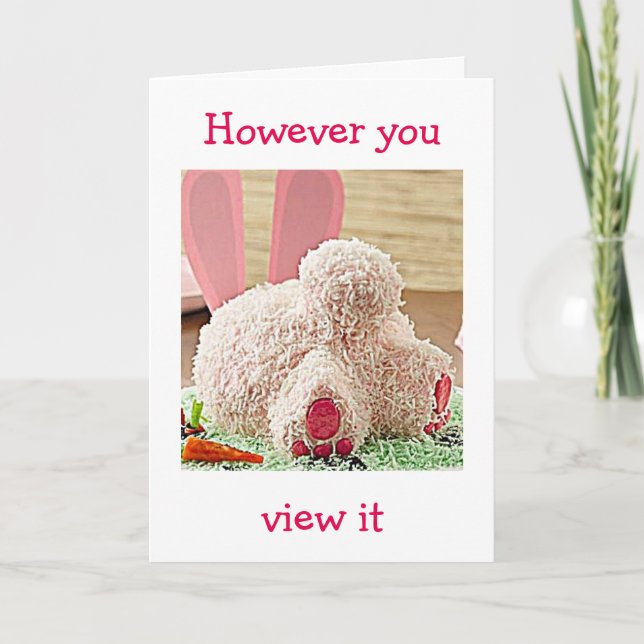 CARTES POUR FÊTES ANNUELLES GRAND BUNNY MAIS ET GRAND PÂQUES SOUHAITENT POUR V (Devant)