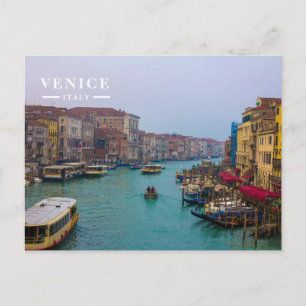 Cartes Pour Fêtes Annuelles Grand Canal Vue du Rialto Vaporetti Gondoles Venis