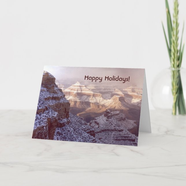 Cartes Pour Fêtes Annuelles Grand Canyon, Happy Holidays ! (Devant)