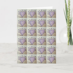 Cartes Pour Fêtes Annuelles grand coeur violet pour romance