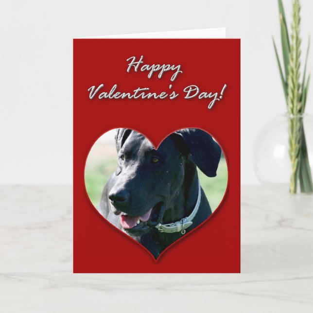 Cartes Pour Fêtes Annuelles Grand Dane Valentines Day (Devant)