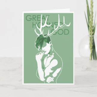 Cartes Pour Fêtes Annuelles Grand Dieu à cornes - vieux dieux de culte