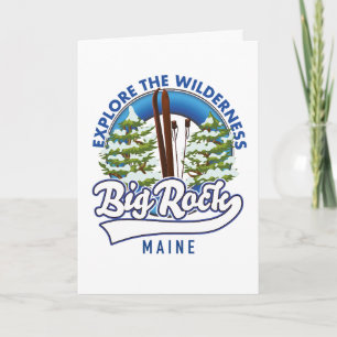 Cartes Pour Fêtes Annuelles Grand journal de voyage à ski de Big Rock Maine