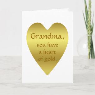 Cartes Pour Fêtes Annuelles Grand-maman vous avez un c?ur d'or