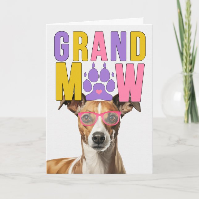 Cartes Pour Fêtes Annuelles Grand-MAW Chien Chien à Chien amusant Fête des gra (Devant)