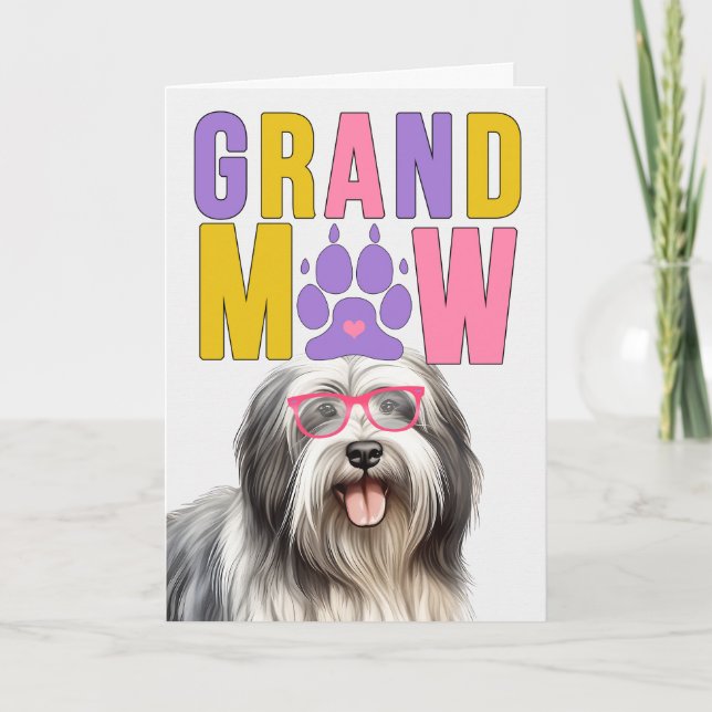 Cartes Pour Fêtes Annuelles Grand-MAW Lowchen Chien Funny Grand-parents Day (Devant)