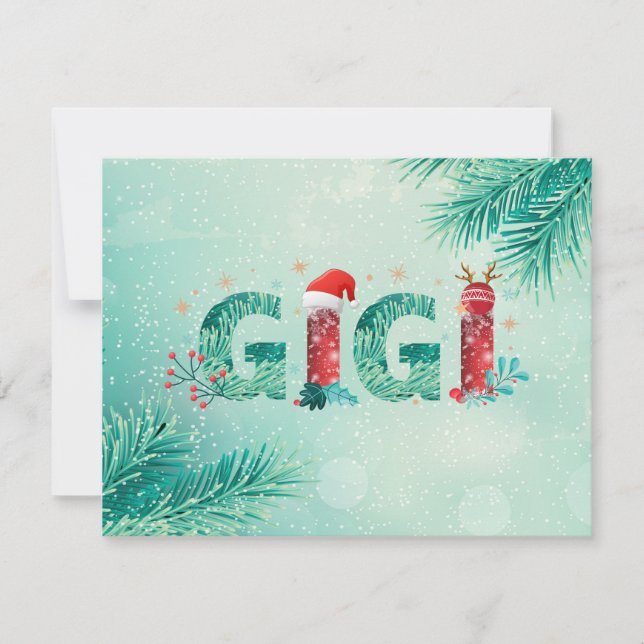 Cartes Pour Fêtes Annuelles Grand-mère de Noël (Devant)