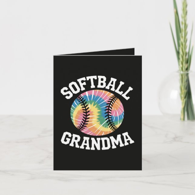 Cartes Pour Fêtes Annuelles Grand-mère de softball (Devant)