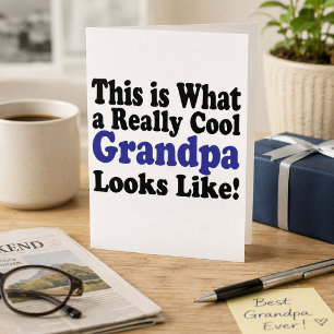 Cartes Pour Fêtes Annuelles Grand-papa frais