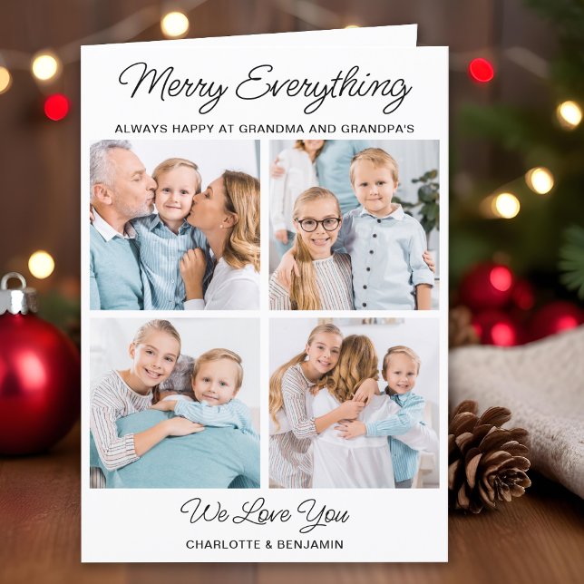 Cartes Pour Fêtes Annuelles Grand-parents 4 Photo Joyeux tout Noël (Créateur téléchargé)