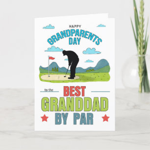 Cartes Pour Fêtes Annuelles Grand-parents Day Best by Par Golf Thème