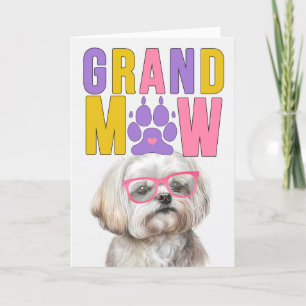 Cartes Pour Fêtes Annuelles Grand-parents de Grand-MAW Maltese Grand-DOG