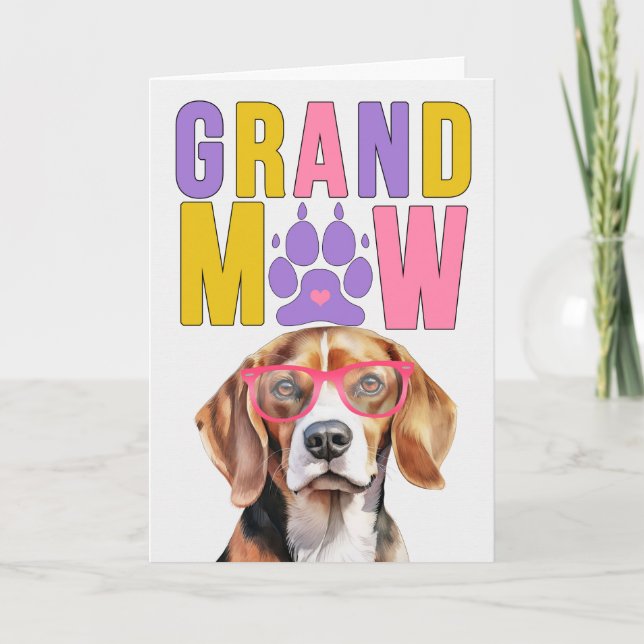 Cartes Pour Fêtes Annuelles Grand-parents Grand-Beagle GrandDOG Grand- (Devant)