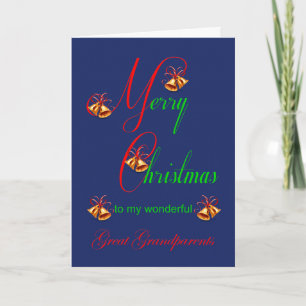Cartes Pour Fêtes Annuelles Grand-parents Noël cloches
