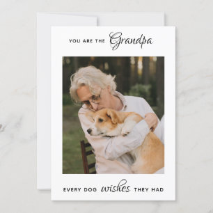 Cartes Pour Fêtes Annuelles Grand-père de chien mignon Personnalisez la Fête d