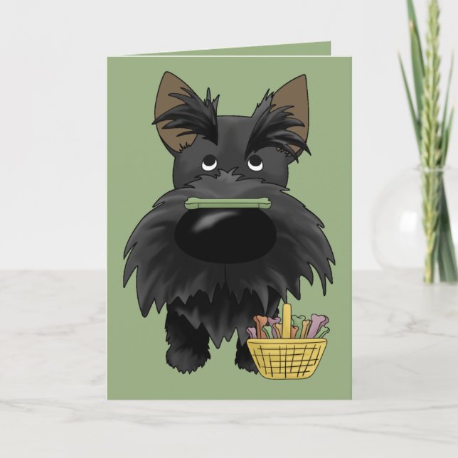 Cartes Pour Fêtes Annuelles Grand Scottie Pâques de nez (Devant)