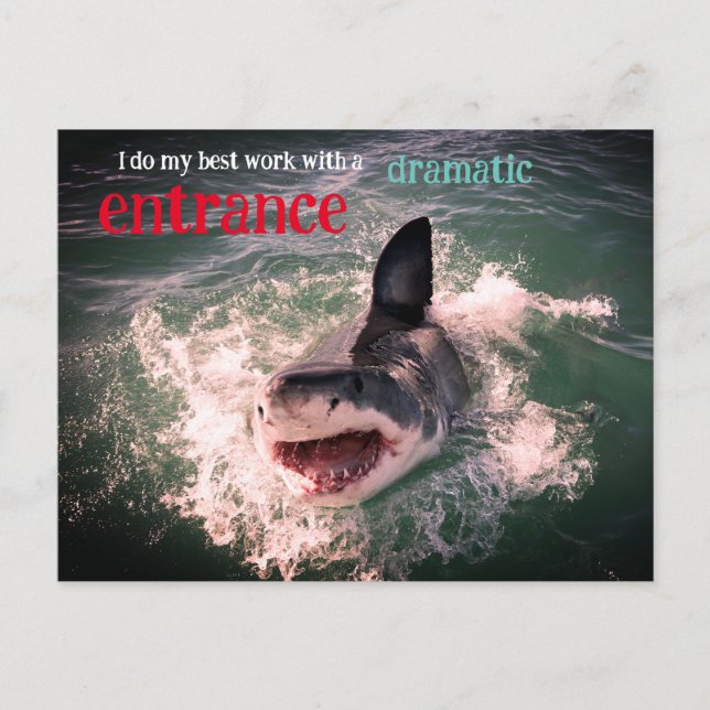 Cartes Pour Fêtes Annuelles Grande brèche de requin blanc (Devant)