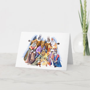 Cartes Pour Fêtes Annuelles Grande Dane Noël Nativité