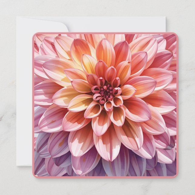 Cartes Pour Fêtes Annuelles Grande Fleur (Devant)
