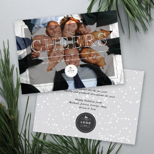 Cartes Pour Fêtes Annuelles Grande Soirée Entreprise Photo moderne Entreprise