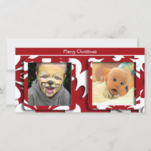 Cartes Pour Fêtes Annuelles Grandes fleurs rouges photo de Noël