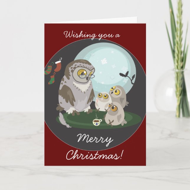 Cartes Pour Fêtes Annuelles Grandma Owl - Histoire de Noël (Devant)
