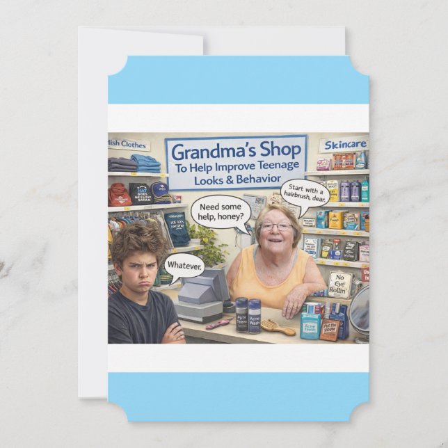 Cartes Pour Fêtes Annuelles Grandmas shop (Devant)