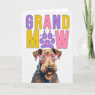 Cartes Pour Fêtes Annuelles GrandMAW Airedale GrandDOG Grand-parents Day