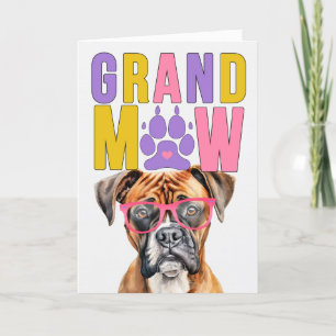 Cartes Pour Fêtes Annuelles GrandMAW Boxer Dog GrandDOG Grand-parents Day