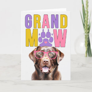 Cartes Pour Fêtes Annuelles GrandMAW Chocolate Lab GrandDOG Grand-parents Day