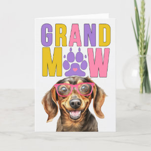 Cartes Pour Fêtes Annuelles GrandMAW Dachshund GrandDOG Grand-parents Day