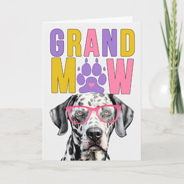 Cartes Pour Fêtes Annuelles GrandMAW Dalmatien GrandDOG Grand-parents Day (Devant)