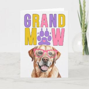 Cartes Pour Fêtes Annuelles GrandMAW Labrador Yellow GrandDOG Fête des Grands-