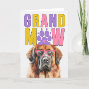 Cartes Pour Fêtes Annuelles GrandMAW Leonberger Chien Funny Grand-parents Day