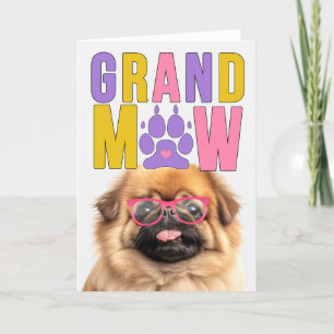 Cartes Pour Fêtes Annuelles GrandMAW Pekingese Chien amusant Fête des grands-p