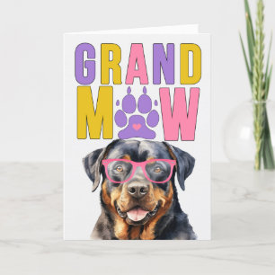 Cartes Pour Fêtes Annuelles GrandMAW Rottweiler GrandDOG Fête des grands-paren