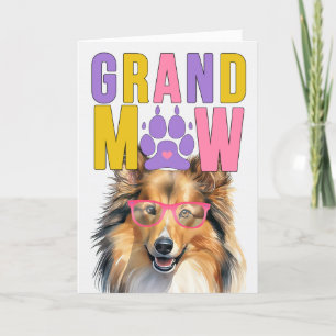 Cartes Pour Fêtes Annuelles GrandMAW Shetland GrandDOG Grand-parents Day