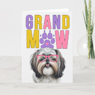 Cartes Pour Fêtes Annuelles GrandMAW Shih Tzu GrandDOG Fête des Grands-Parents
