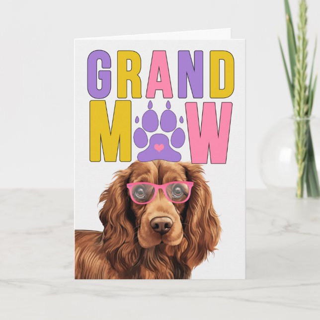 Cartes Pour Fêtes Annuelles GrandMAW Sussex Spaniel Funny Grand-parents Day (Devant)