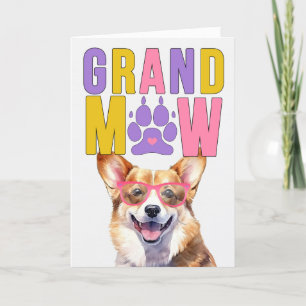 Cartes Pour Fêtes Annuelles GrandMAW Welsh Corgi GrandDOG Grand-parents Day